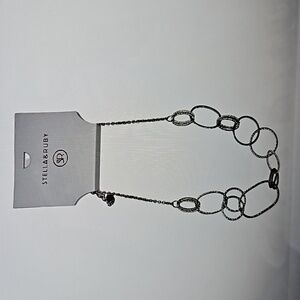 STELLA & RUBY HAMMERED LINK NECKLACE